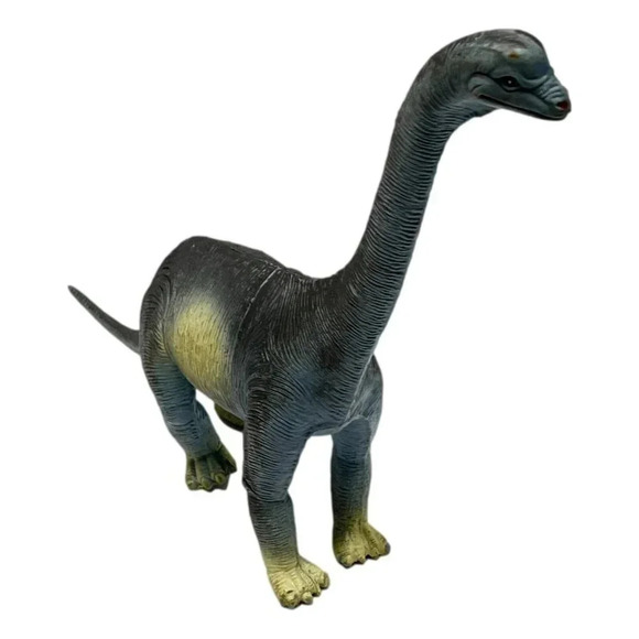 Vintage UKRD Dinosaur Brachiosaurus 13 inch Gray Cream Circa 80s - Picture 2 of 11